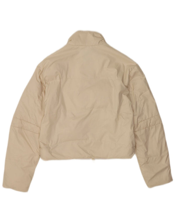 Ralph Lauren Womens Crop Padded Jacket UK 14 Medium Off White Polyester