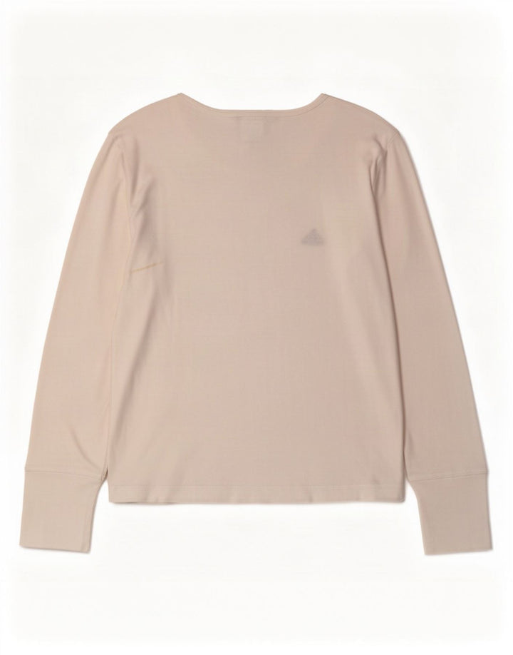 Adidas - Camiseta de manga larga para mujer, talla 40, talla mediana, color blanco