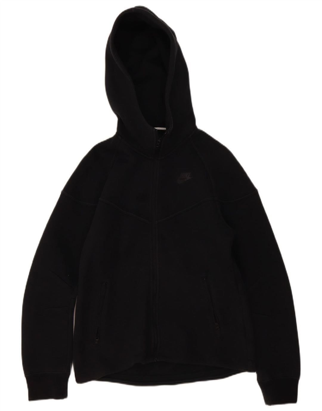 Nike - Sudadera con capucha y cremallera para hombre, talla pequeña, algodón negro
