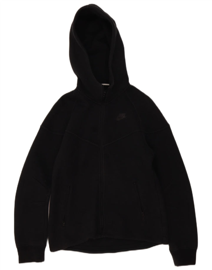 Nike - Sudadera con capucha y cremallera para hombre, talla pequeña, algodón negro