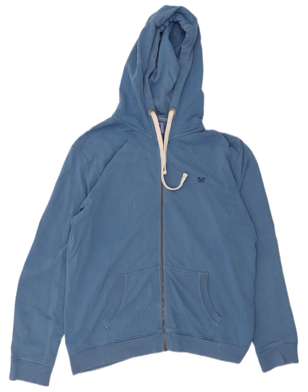 Crew Clothing Sudadera con capucha y cremallera para hombre XL Algodón azul