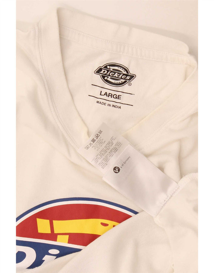 Dickies - Camiseta gráfica para hombre, talla grande, algodón blanco