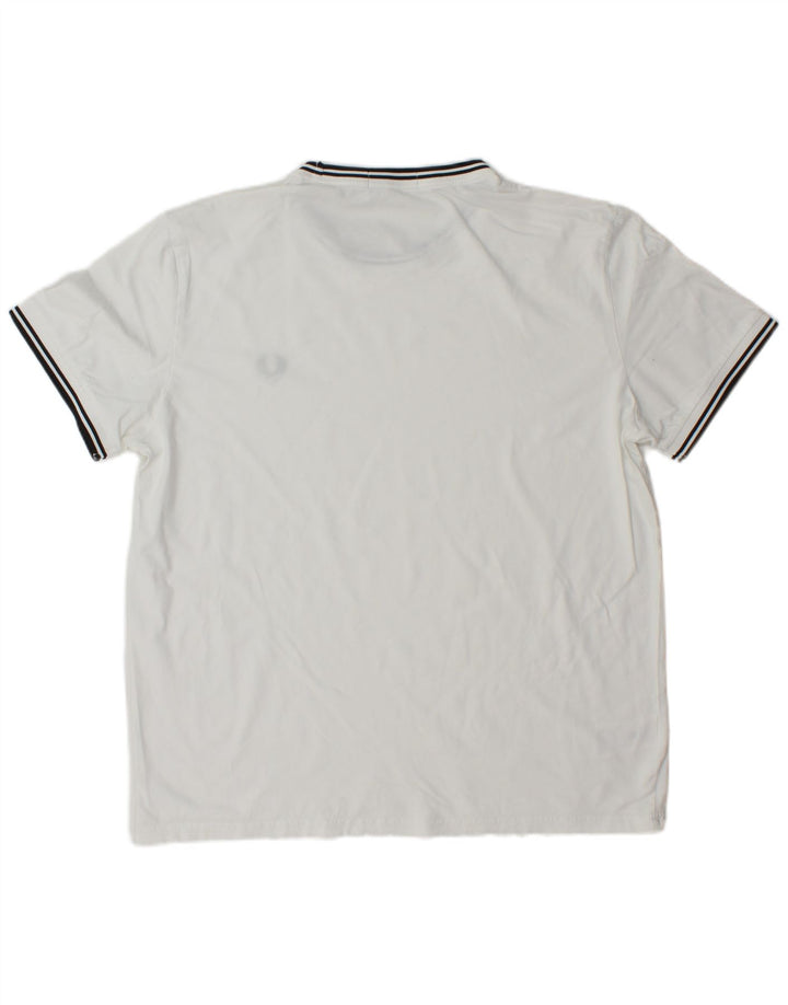 Camiseta Fred Perry Para Hombre Top Grande De Cachemira A Rayas Blancas