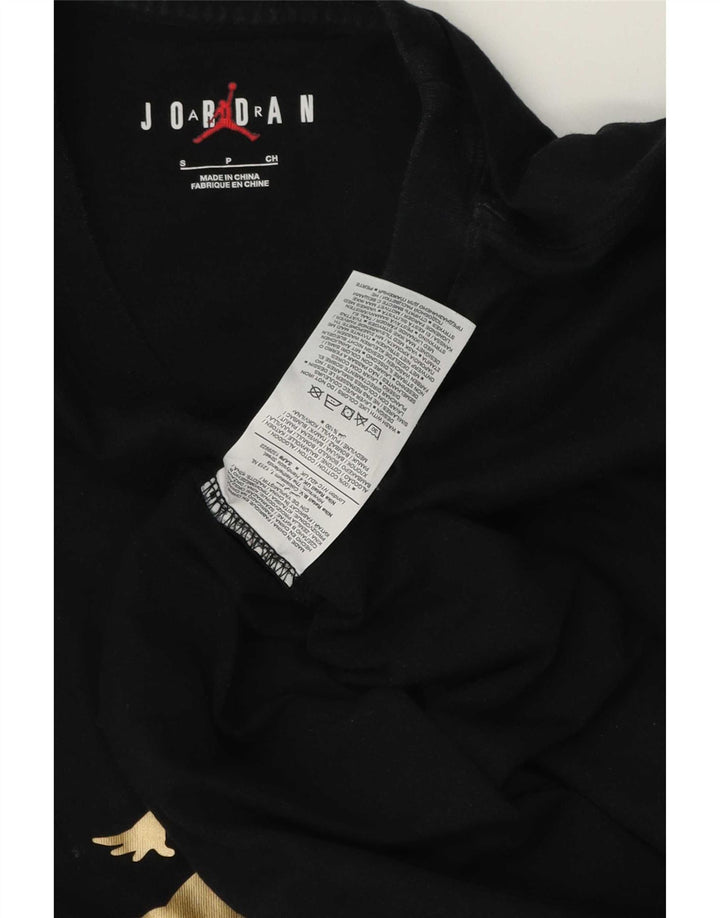 Jordan - Camiseta gráfica para hombre, talla pequeña, algodón negro