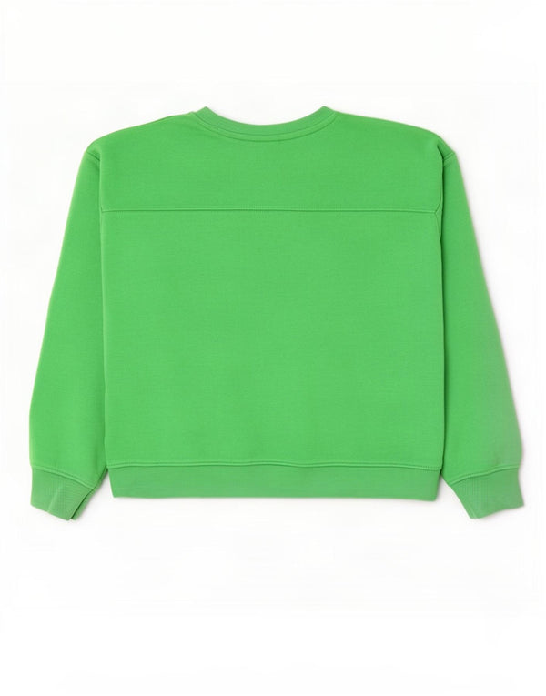 Zara Mujer Sudadera Jumper UK 46 Grande Algodón Verde