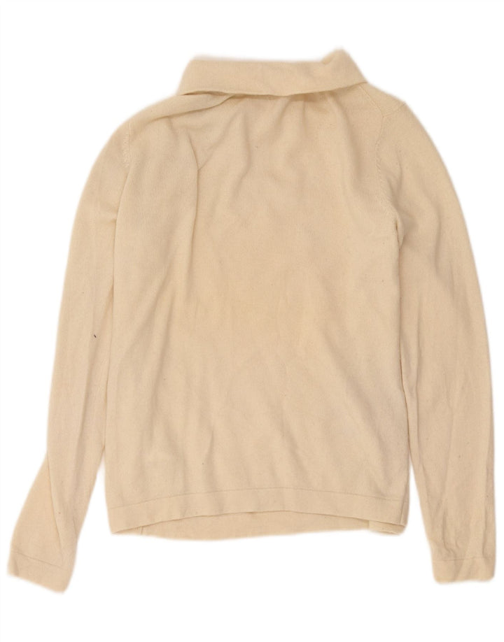 Hobbs Jersey con cuello vuelto para mujer, talla 40, talla grande, color beige