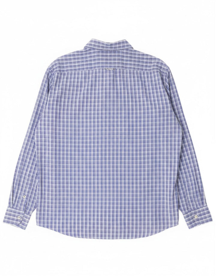 Navigare Camisa Hombre Algodón Cuadros Azul Grande