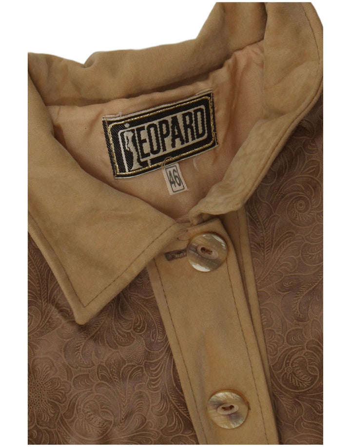 Chaqueta de cuero para mujer Leopard IT 46 Large Brown Floral