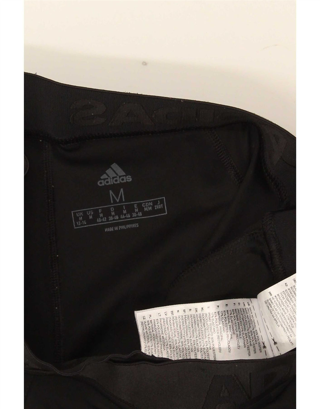 Adidas Leggings para mujer Reino Unido 12/14 Mediano Negro Poliéster