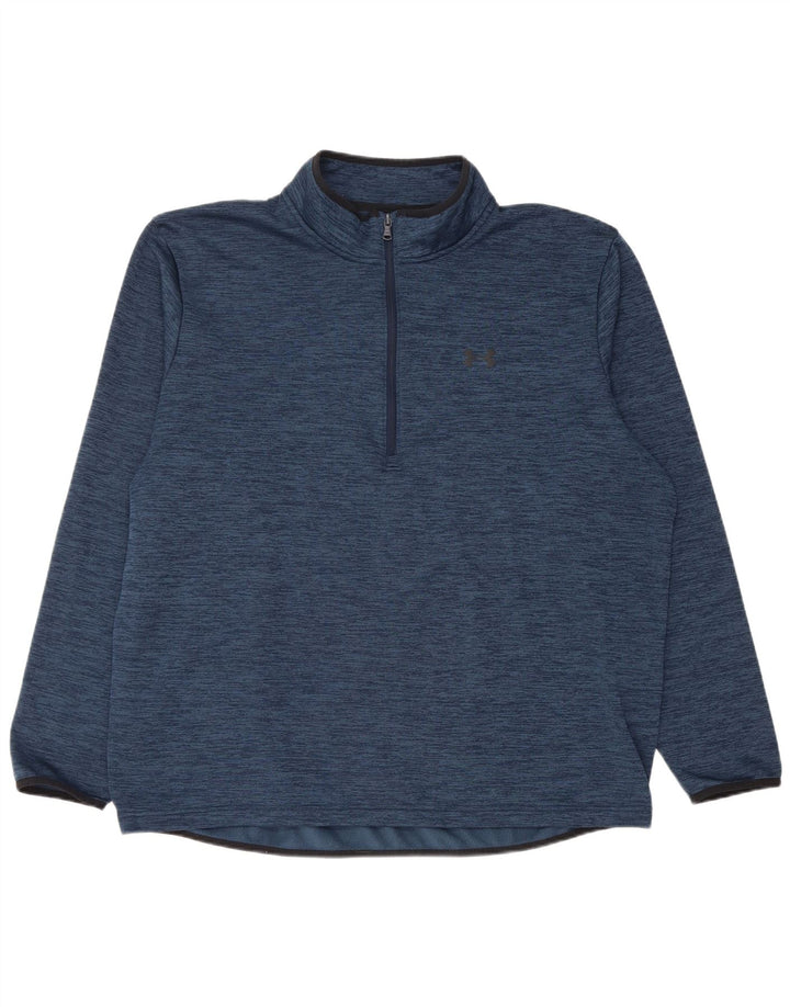 Under Armour - Chándal con cremallera y cuello para hombre, talla 2XL, color azul moteado