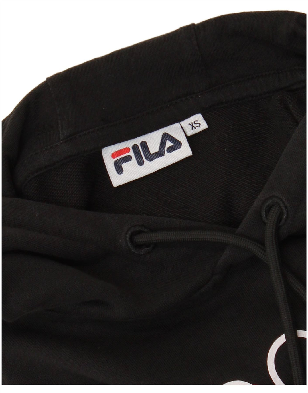 FILA Jersey con capucha y gráfico de corte extragrande para mujer UK 6 XS Negro