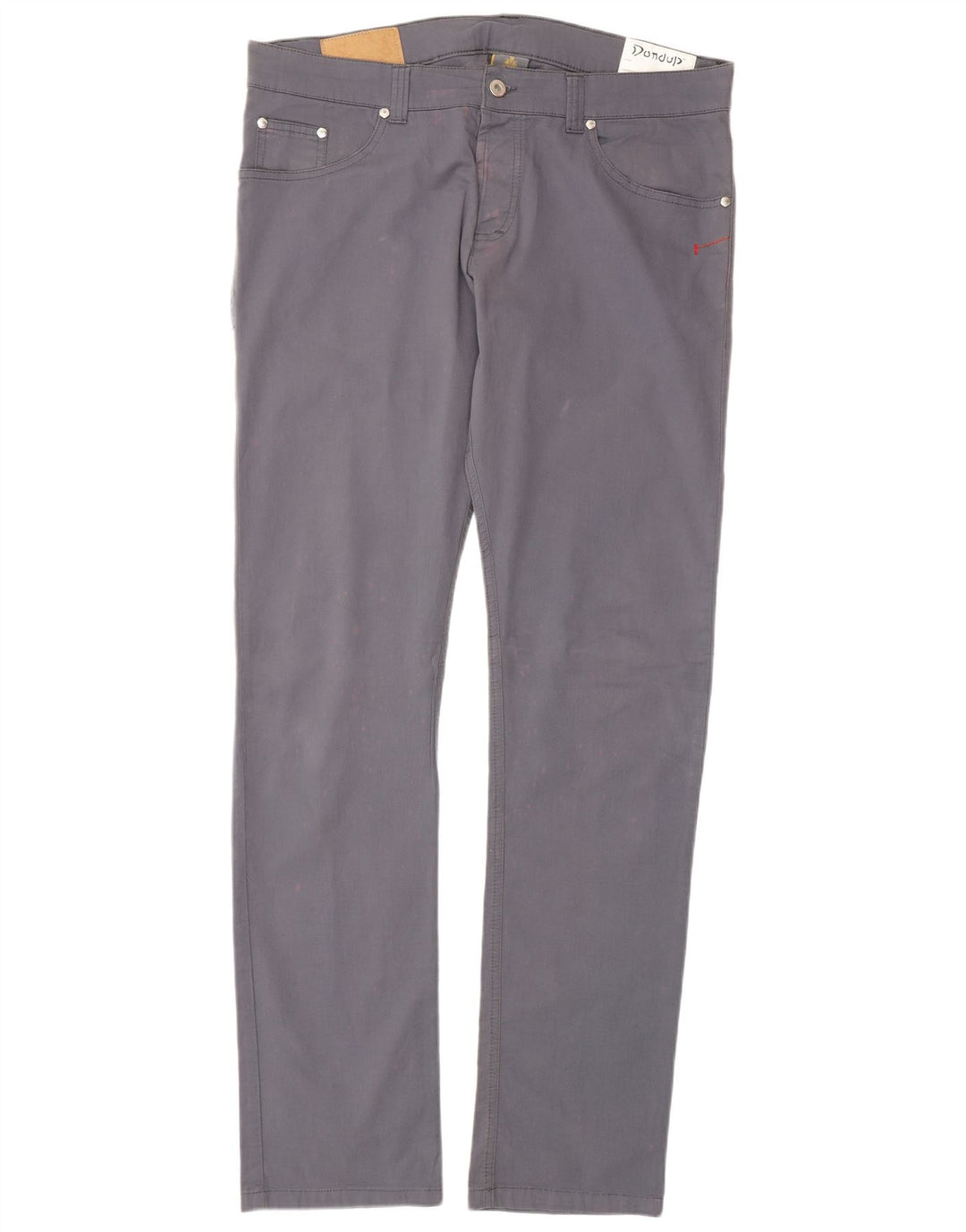 DONDUP Pantalones informales ajustados para hombre W38 L34 Algodón gris