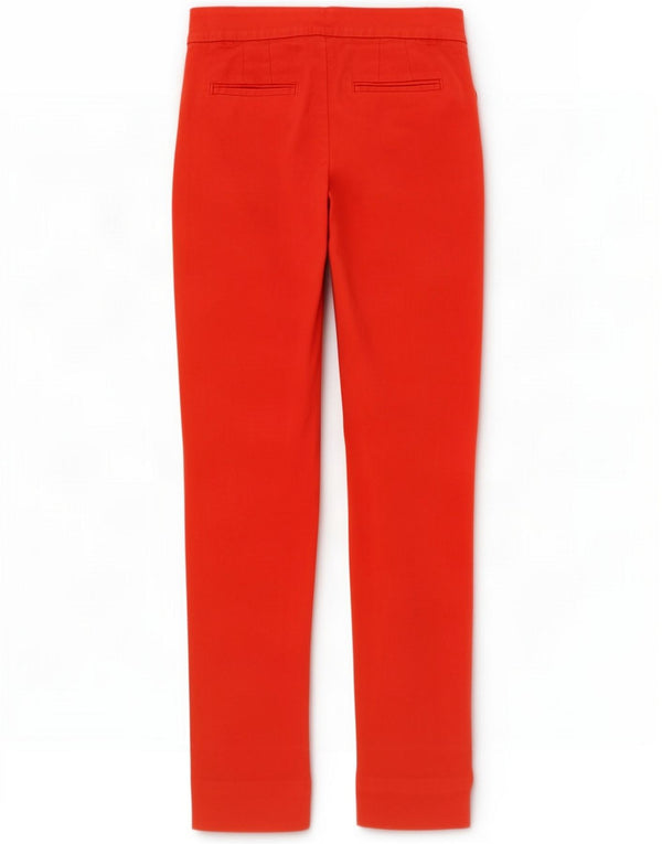 Pantalones chinos ajustados para mujer Boden UK 12 Medium W34 L30 Rojo Algodón
