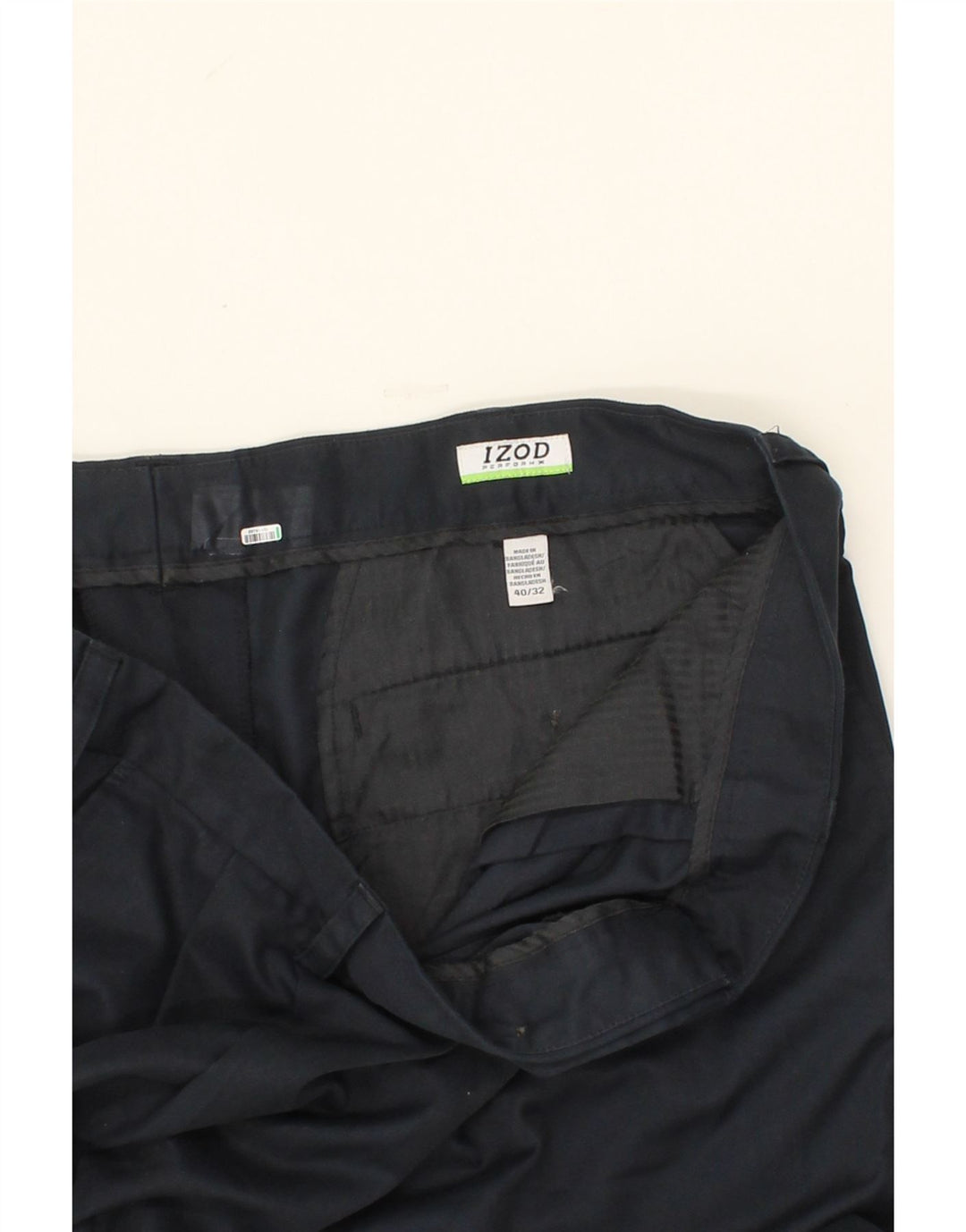 IZOD Mens Pegged Suit Trousers W40 L32 Navy Blue Polyester Vintage Izod and Second-Hand Izod from Messina Hembry 