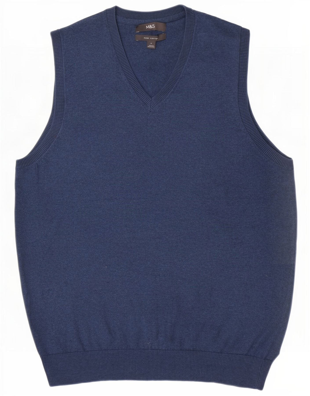 Marks & Spencer Camiseta sin mangas para hombre de algodón azul medio