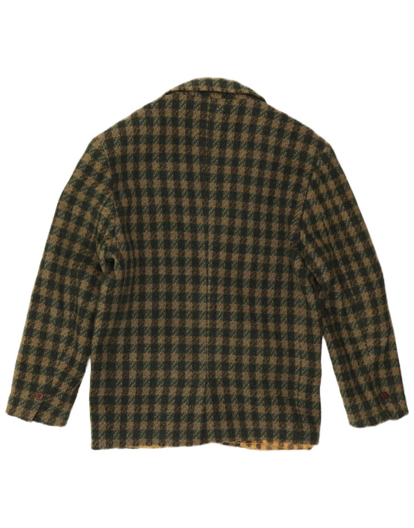 DUK Chaqueta tipo blazer de 2 botones para hombre UK 38 Medium Green Check