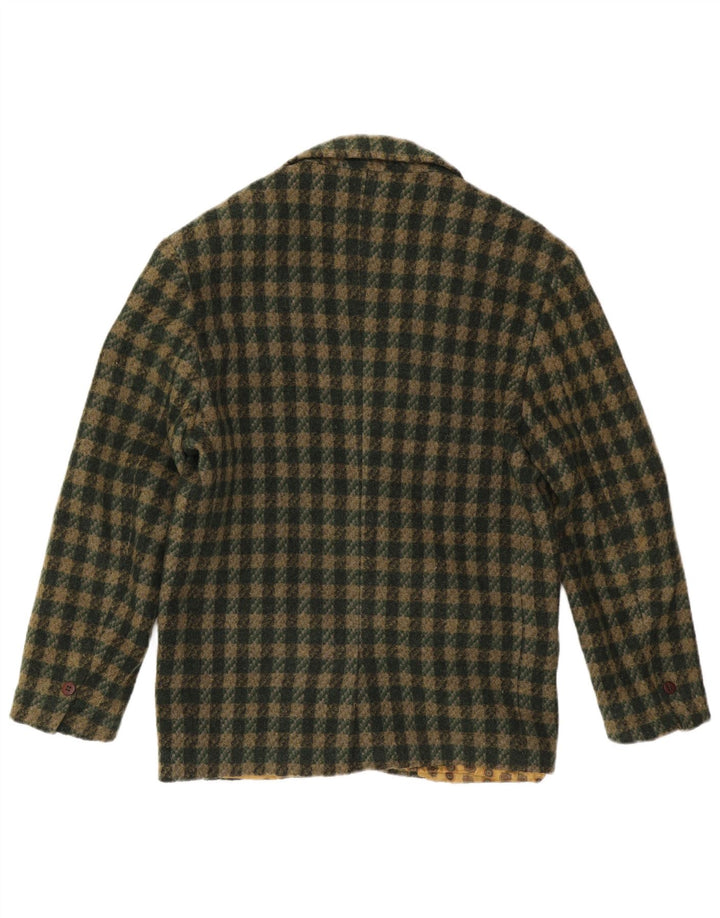 DUK Chaqueta tipo blazer de 2 botones para hombre UK 38 Medium Green Check