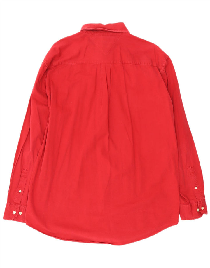Camisa Tommy Hilfiger Hombre XL Algodón Rojo