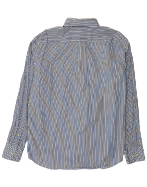 Camisa Tommy Hilfiger para hombre talla 16 algodón a rayas azul grande