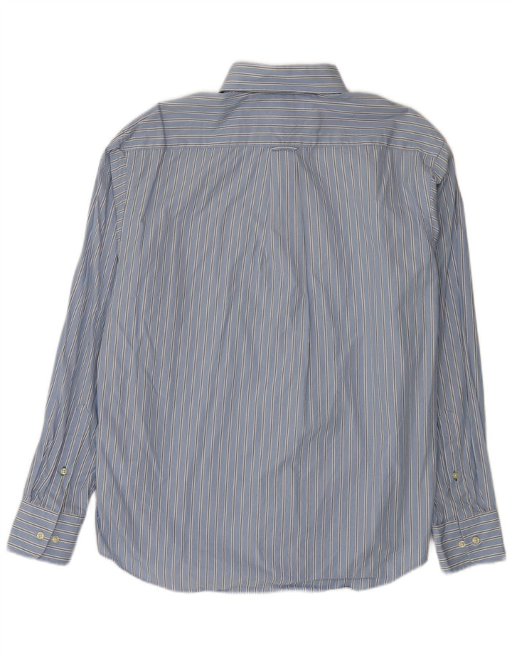Camisa Tommy Hilfiger para hombre talla 16 algodón a rayas azul grande