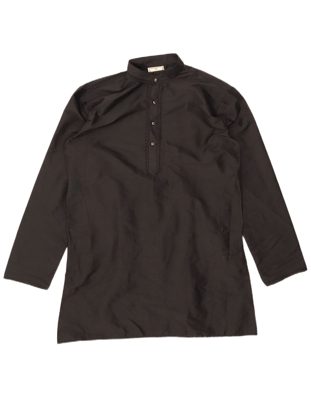 DENNIS MORTON Camisa Kurta para hombre talla 40 mediana negra
