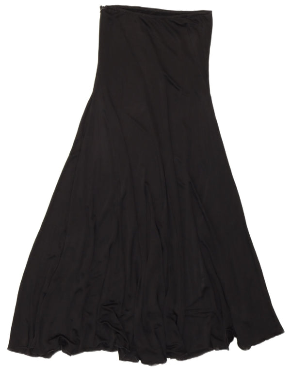 Blumarine Falda larga de cintura alta para mujer IT 40 Small W26 Viscosa negra