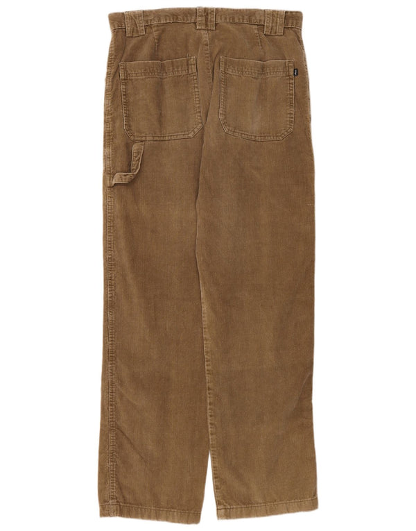 Asics Pantalones rectos de pana para hombre IT 48 Medium W32 L32 Algodón beige