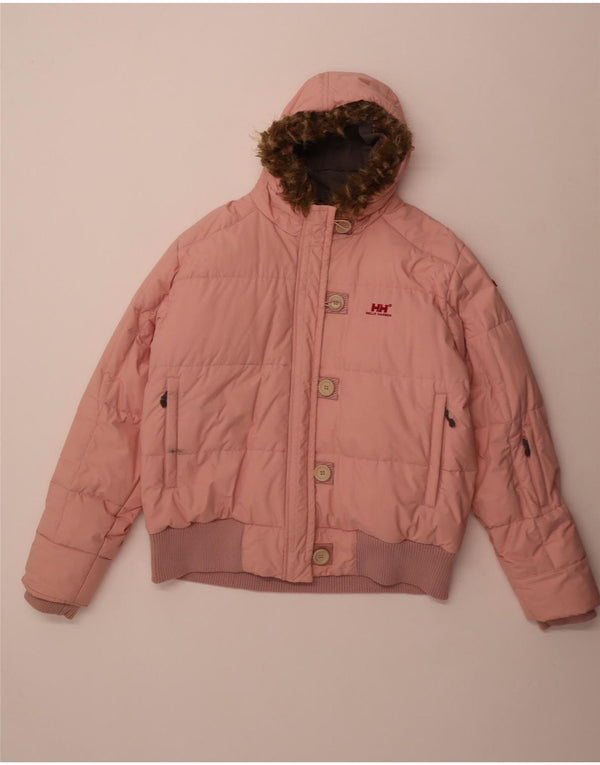 Helly Hansen Chaqueta acolchada con capucha para mujer UK 44 2XL Nylon rosa