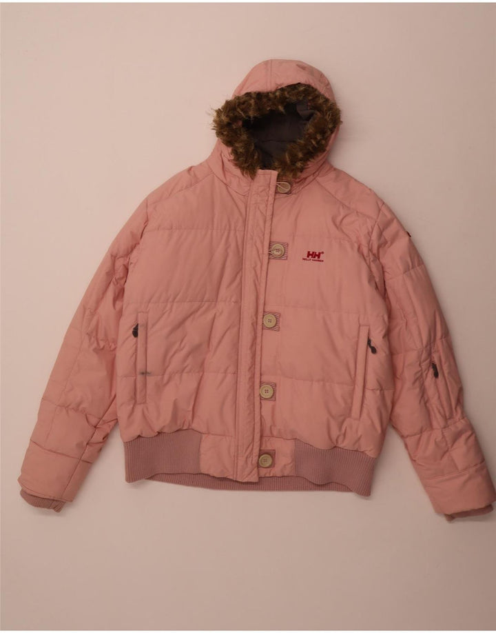Helly Hansen Chaqueta acolchada con capucha para mujer UK 44 2XL Nylon rosa