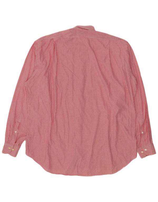 LANCETTI Camisa Hombre Talla 43 17 XL Raya Roja
