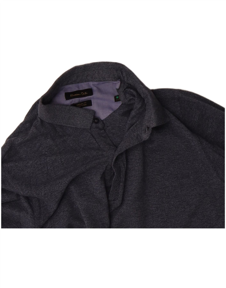 MASSIMO DUTTI Polo Manga Larga Hombre Gris Medio