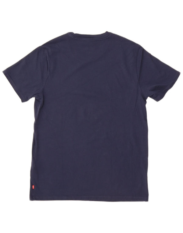 Levi's Hombre Camiseta Gráfica Top Medium Azul Marino Algodón