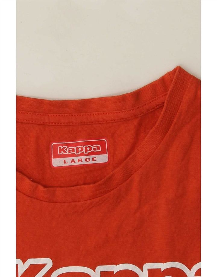Kappa - Camiseta gráfica para hombre, talla grande, color naranja