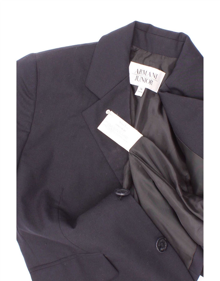 Armani Junior Chaqueta tipo blazer de 3 botones para niño 6-7 años Lana azul marino