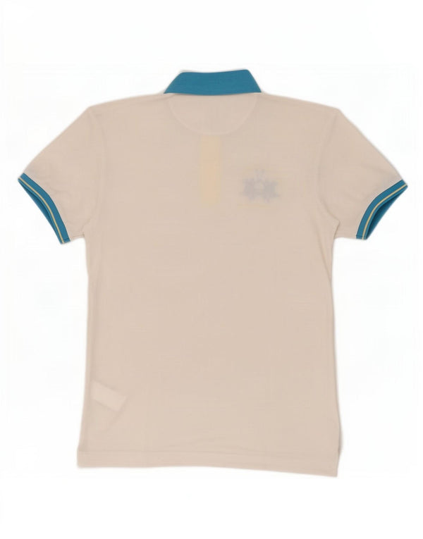 La Martina Polo con estampado gráfico de algodón color block blanco grande para hombre