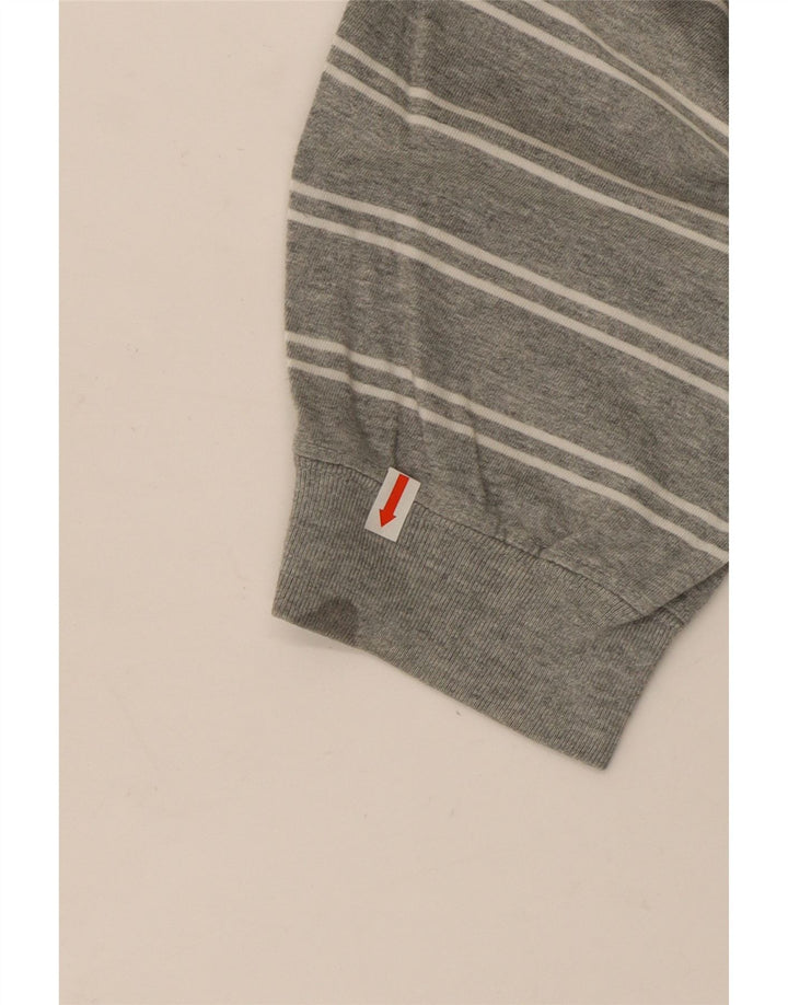 Camiseta Nike Hombre Manga Larga XL Gris Rayas Algodón