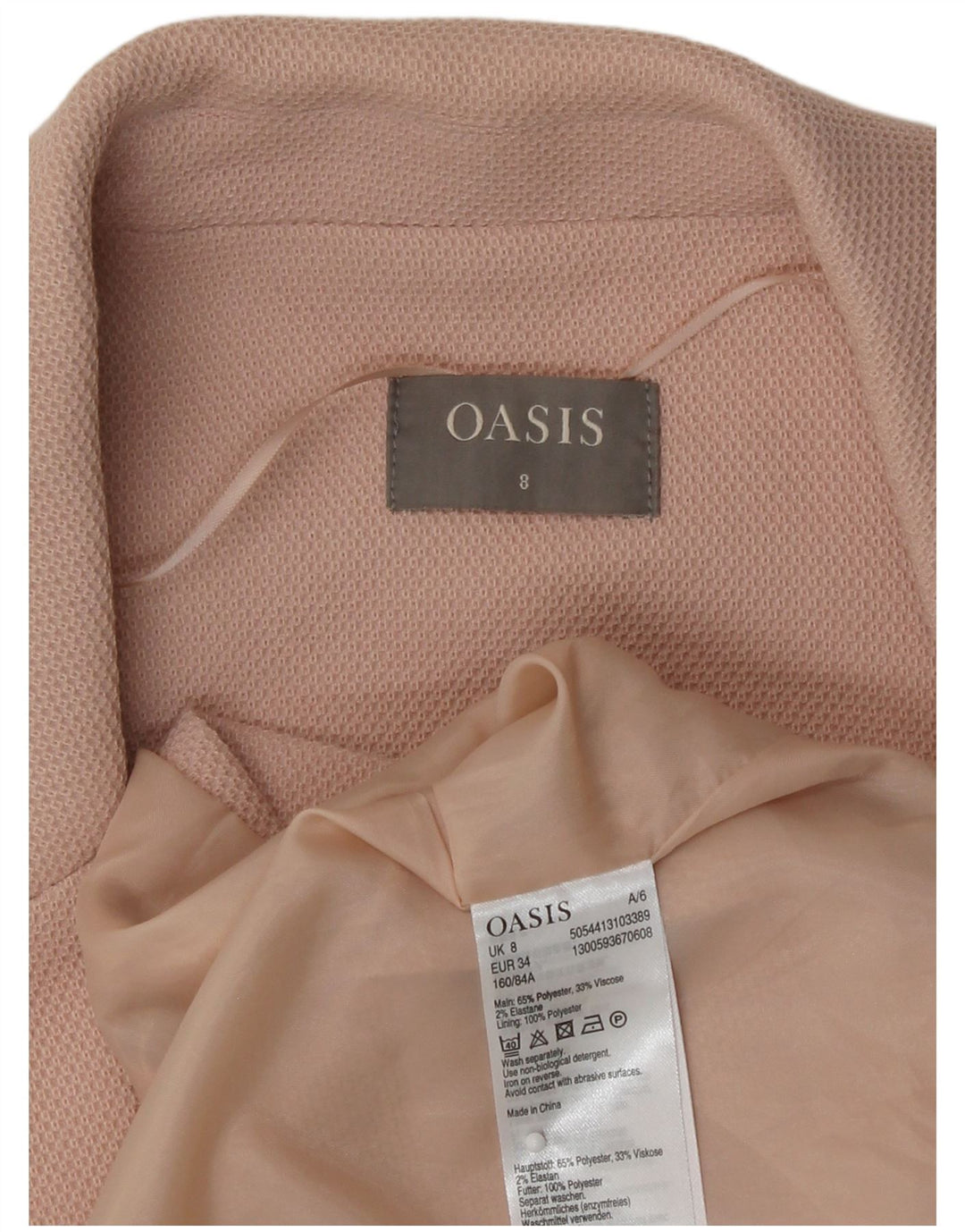 Chaleco largo Oasis para mujer UK 8 Small Poliéster rosa