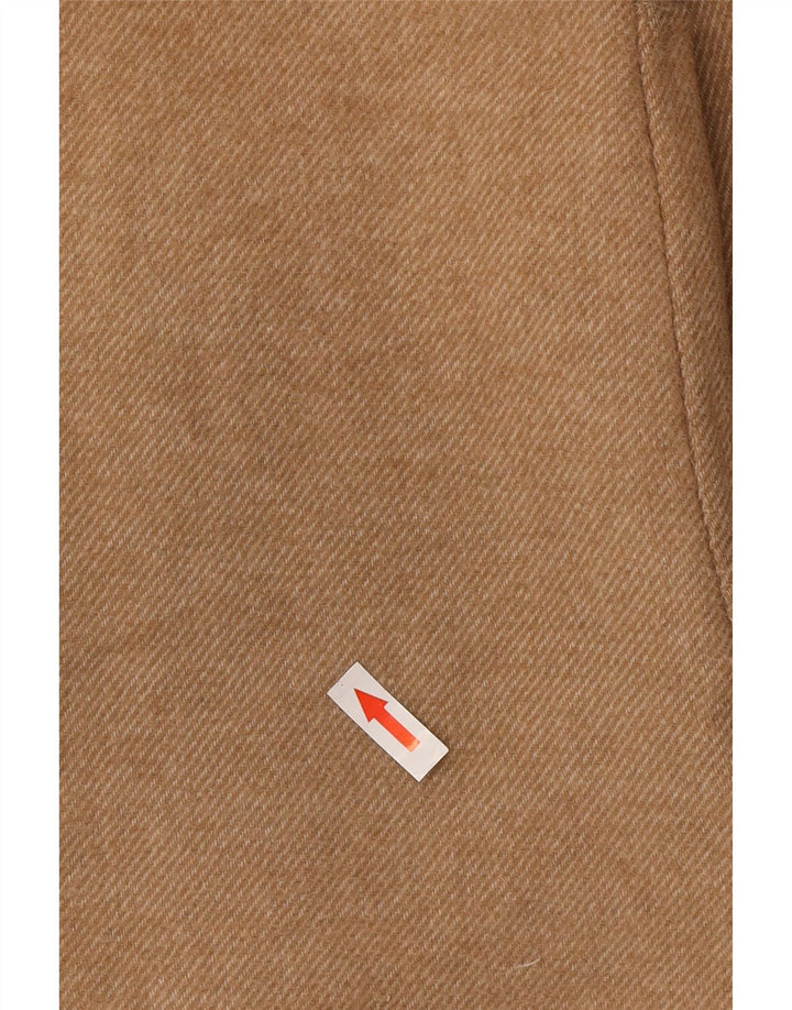 Zara Mujer Abrigo Extragrande UK 44 Lana Beige Medio