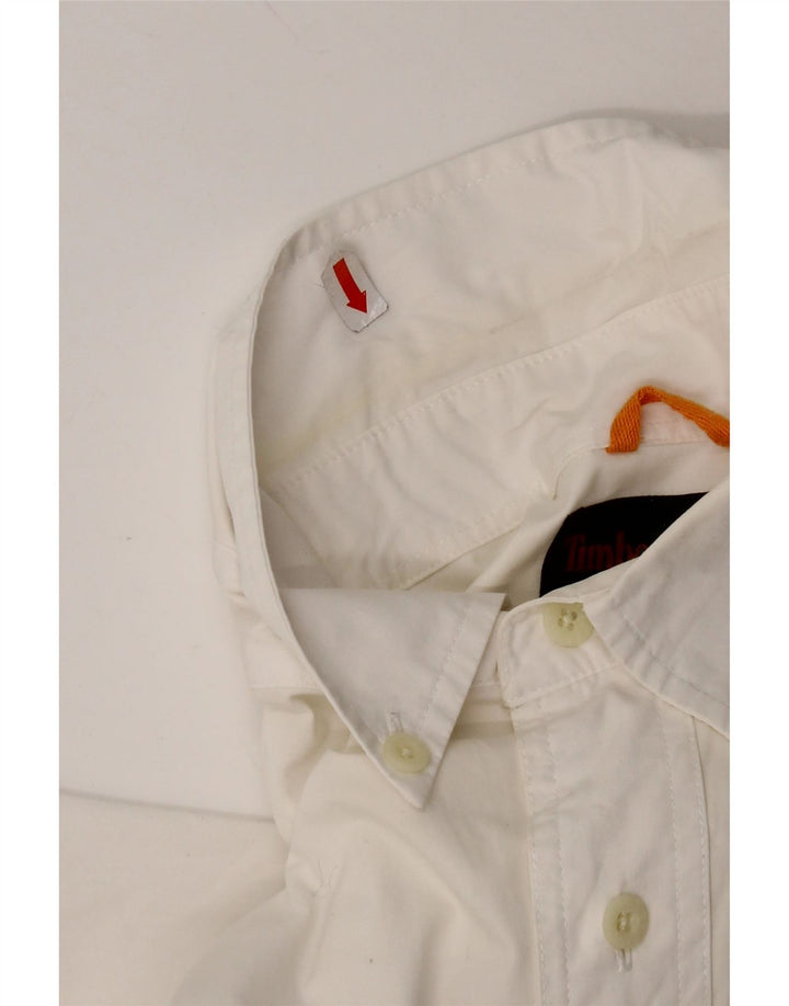 Camisa Timberland Hombre Manga Corta Algodón Blanco Mediano