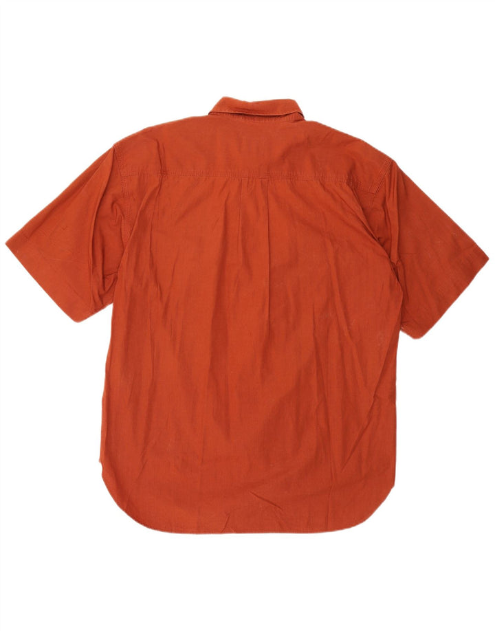 CASUCCI Camisa Manga Corta Hombre XL Algodón Naranja