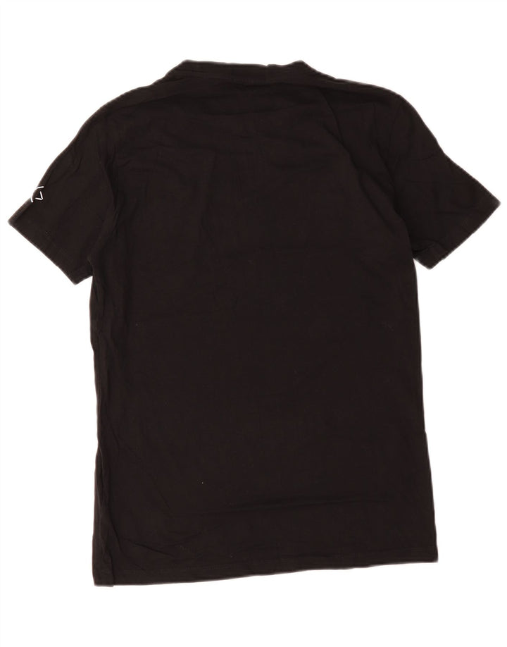 Replay Camiseta gráfica para hombre Top mediano de algodón negro