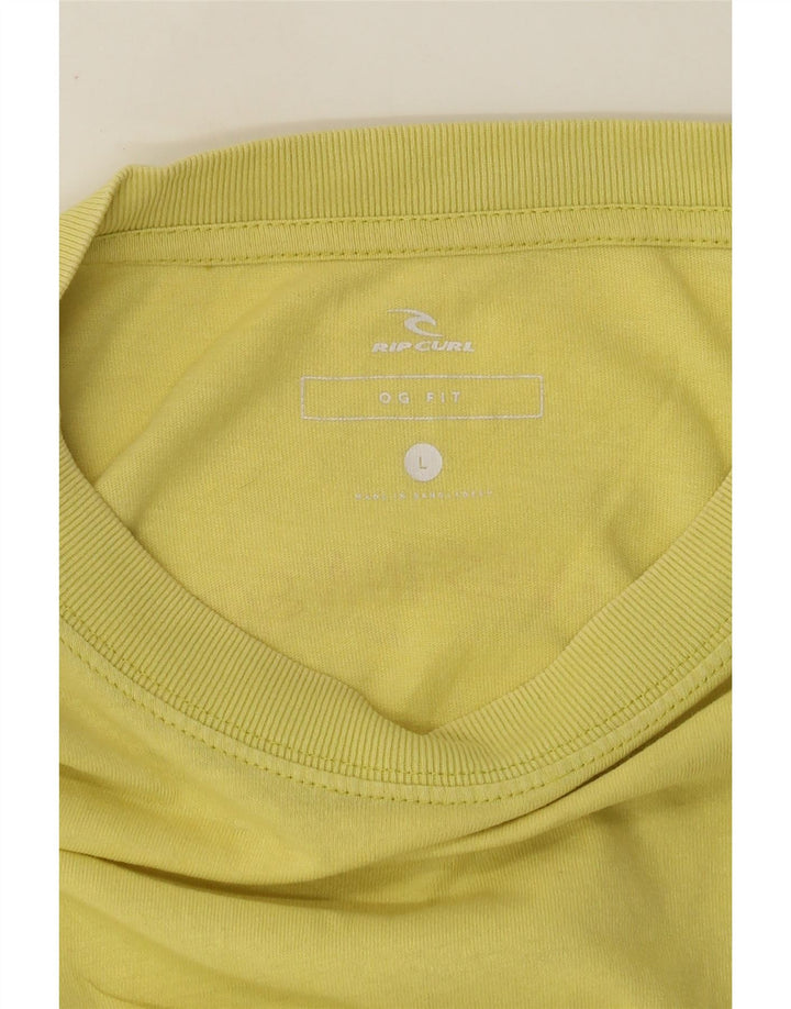 Rip Curl - Camiseta gráfica para hombre, talla grande, color amarillo
