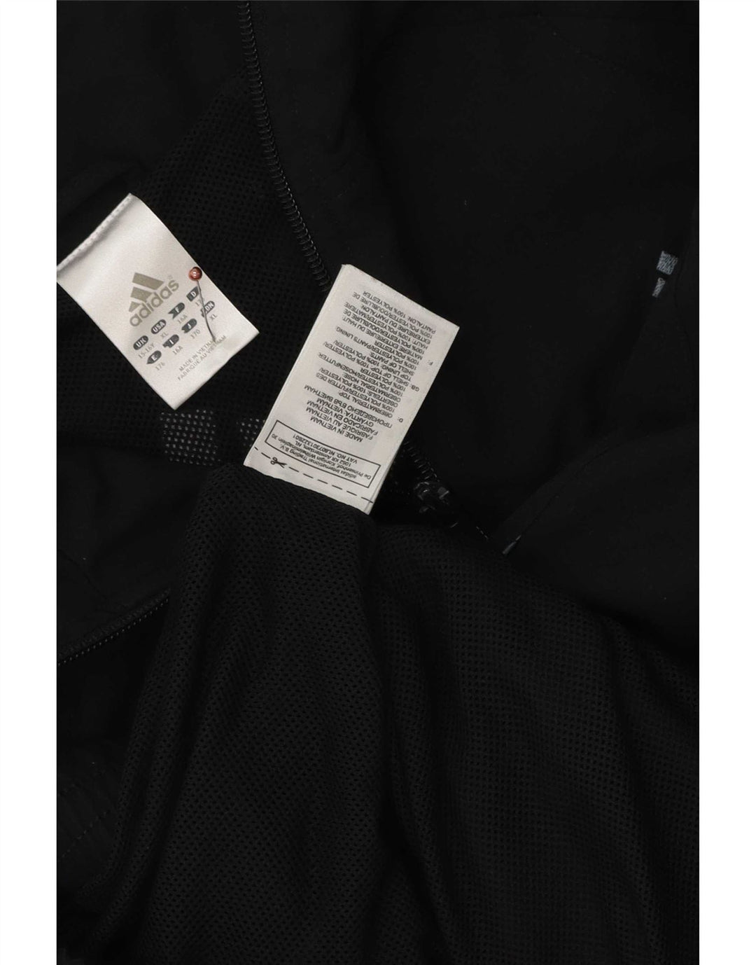 Adidas Boys Graphic Chándal Top Chaqueta 15-16 Años Negro Poliéster