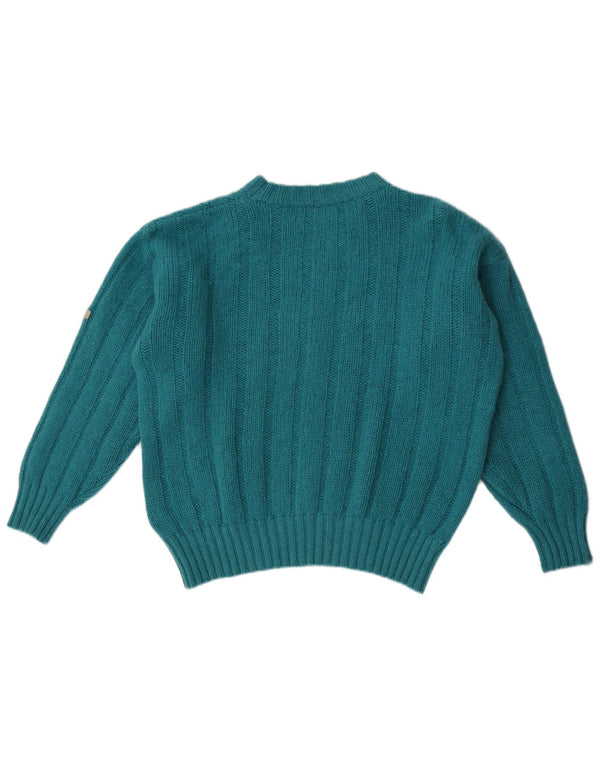Marina Yachting Jersey de cuello redondo para mujer UK 20 2XL Lana azul