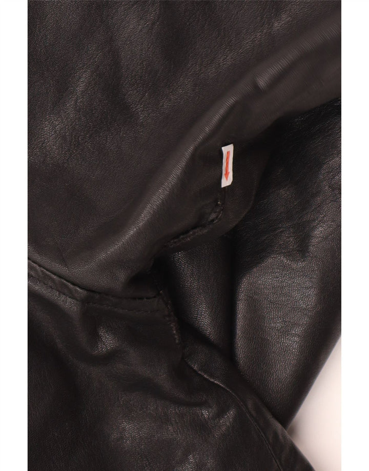 VINTAGE Mens Leather Jacket UK 41/43  Large Black Leather