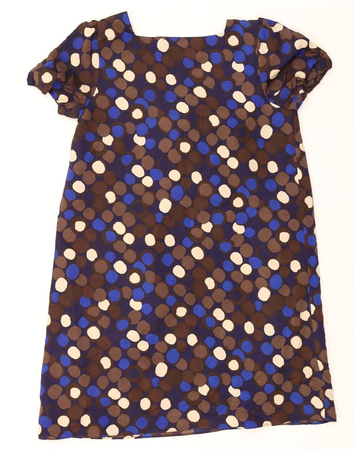 MOSSIMO Womens A-Line Dress UK 12 Medium Navy Blue Polka Dot Polyester Vintage Mossimo and Second-Hand Mossimo from Messina Hembry 