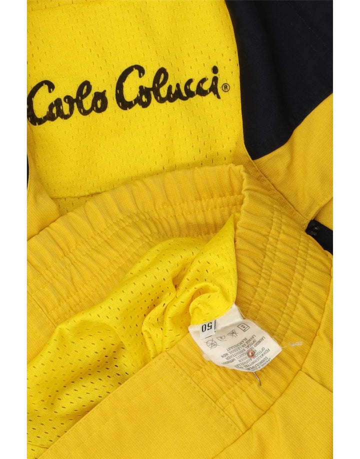 Carlo Colucci Chaqueta utilitaria para hombre IT 50 Algodón amarillo grande