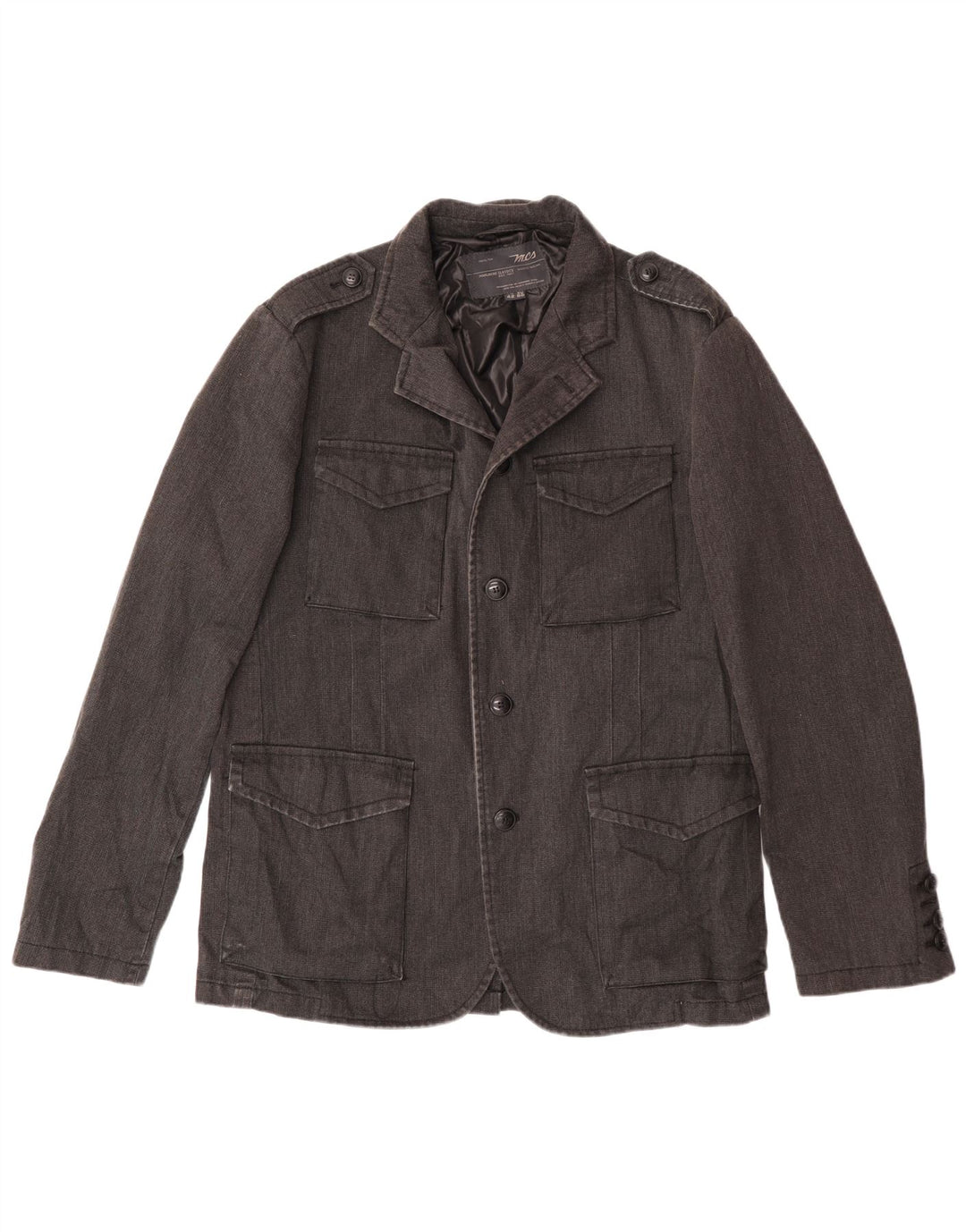 Marlboro Classics Chaqueta utilitaria para hombre EU 50 Grande Algodón negro