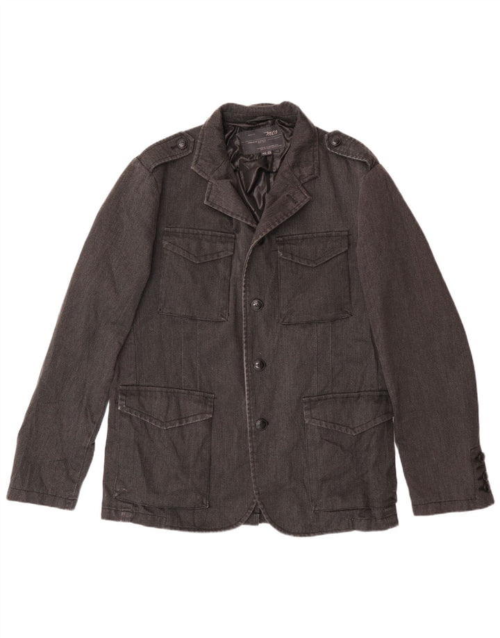 Marlboro Classics Chaqueta utilitaria para hombre EU 50 Grande Algodón negro