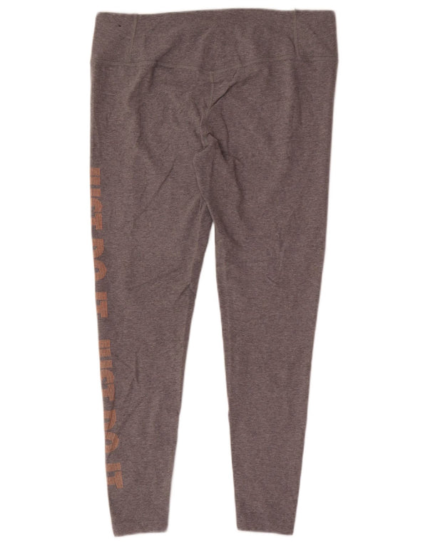 Nike Womens Dri Fit Graphic Leggings UK 18 XL Grey